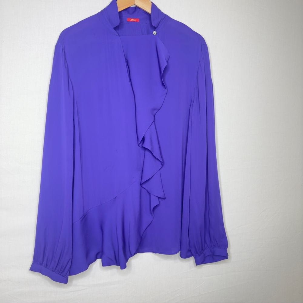 Brioni Purple Ruffled Blouse